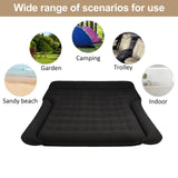 1 x RAW Customer Returns Vinteky air mattress inflatable bed for car, inflatable pillow, multifunctional car seats with air pump and pillow for vehicle SUV for picnic, travel on car L black  - RRP €70.54