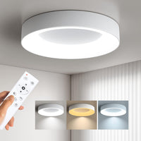 1 x RAW Customer Returns Matane LED ceiling light dimmable 24W, ceiling lamp with remote control, lamp 3000K-6500K 2400lm for living room bedroom children s room bathroom modern round white 28cm - RRP €32.27