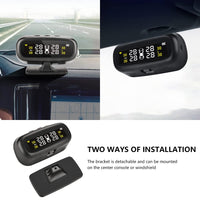 1 x RAW Customer Returns Solar TPMS Tire Pressure Monitoring System with 4 Wireless Sensors TPMS Pressure Monitoring System Real Time Display 21-87 PSI - RRP €35.3