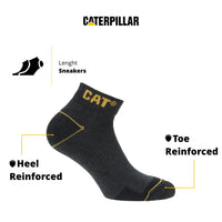 1 x RAW Customer Returns CAT Caterpillar Men s Universal Short Socks 43-46, 6 Pairs Grey  - RRP €21.54