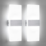 1 x RAW Customer Returns Lightsjoy 2x 12W LED wall lamp indoor modern wall light up and down interior lighting hallway lighting for bedroom corridor living room stairs etc. cold white - RRP €39.34