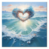 1 x Brand New 5D DIY diamond painting, heart shaped waves diamond painting pictures full drill, diamond canvas crystal rhinestone embroidery pictures painting by numbers for children adults decorations - RRP €20.4