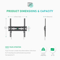 1 x RAW Customer Returns TIPTOP Gear TV wall mount for 23-60 inch TVs, tiltable, robust, strong flat screen TV mount, 45 kg load capacity, max. VESA 400 x 400 mm with cable ties - RRP €13.59