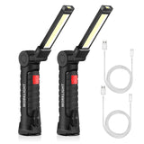 1 x RAW Customer Returns ONEVER LED Flashlight, Rechargeable LED Torch Work Lamp 1000LM Ultra Bright Rechargeable LED Lamp with Charging Base Flashlight 4 Modes for Emergency Car Repair Car Camping BBQ - RRP €21.43