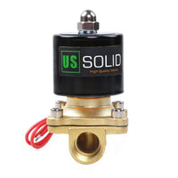 1 x RAW Customer Returns US Solid 1 2 G 230V AC Brass Solenoid Valve Direct Operated for Water Air Gas Oil NC Brass Solenoid Valve - RRP €37.99