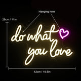 1 x RAW Customer Returns Do What You Love Neon Light Lettering, Warm White Neon Sign for Wall Decor, USB Powered Neon Led Sign for Bedroom, Home Decor, Office - RRP €39.66