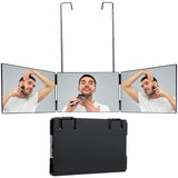 1 x RAW Customer Returns Transplant 3-Sided Mirror, 360 Combing, Triptych Mirror with Height Adjustable Holders for Makeup, Shower Mirror, Shaving Mirror, Hanging Mirror.. - RRP €41.99