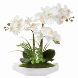 1 x RAW Customer Returns Artificial Orchid Artificial Phalenopsis Flowers in Plastic Pot Artificial Plant for Home Office Wedding Marriage Proposal Decoration White Pink Purple - RRP €32.26