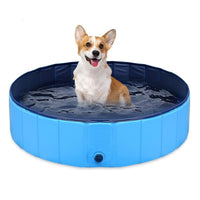 1 x RAW Customer Returns Dog pool for small dogs, foldable dog paddling pool 80 20CM, dog paddling pool swimming pool, pet swimming pool non-slip portable, dog pool, for small pet dog cat children blue  - RRP €28.72