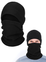 3 x Brand New SATINIOR Detachable Balaclava Polar Fleece Thermal Face Neck Mask for Cold Weather Cycling for Women Men Black  - RRP €32.52