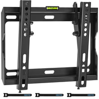 1 x RAW Customer Returns BONTEC Low Profile TV Wall Mount for 17-45 Inch Flat Screen LED LCD OLED Plasma TVs, Super Thin Tilting TV Stand, Max 30 Kg, Max VESA 200x200mm - RRP €10.08