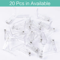 1 x RAW Customer Returns 20 Pcs Tablecloth Holder Tablecloth Clip Clear Tablecloth Clip Plastic Tablecloth Clip Table Top Cloth Clip for Indoor and Outdoor Weddings Family Dinners Party Restaurant - RRP €11.82