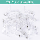 1 x RAW Customer Returns 20 Pcs Tablecloth Holder Tablecloth Clip Clear Tablecloth Clip Plastic Tablecloth Clip Table Top Cloth Clip for Indoor and Outdoor Weddings Family Dinners Party Restaurant - RRP €11.82