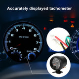 1 x RAW Customer Returns Jadeshay Car Tachometer, Universal 12V 0-8000 RPM Rev Counter Car Tachometer Gauge Tacho Meter LED Shift Light - RRP €33.53