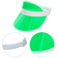 1 x RAW Customer Returns Jerbro 5 Pack Unisex 80s Neon Visor Sun Visors for Golf Tennis Stag Nights Beach Parties Summer Parties Mixed One Size - RRP €24.0