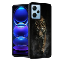 1 x Brand New Esakycn for Xiaomi Redmi Note 12 Pro 5G Case, Protective Case Black Silicone Flora Flower Pattern Motif Design Mobile Phone Case Ultra Thin Shockproof Flower Art Case Cover for Redmi Note 12 Pro 6.67 , Tiger1 - RRP €21.6