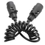 1 x RAW Customer Returns Aboiledy 7-pin car trailer extension cable, 1.6 meters with plug and coupler plug, ideal for trailer lighting - RRP €32.4