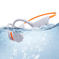 1 x RAW Customer Returns Atopskins Bone Conduction Headphones Bluetooth 5.3 Open Headphones Bone Conduction Underwater IP68 Waterproof Headphones Swimming With 32GB MP3 Player For Running Cycling Outdoor Sports Orange  - RRP €30.34