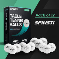 11 x Brand New SPINSTI 12 White Table Tennis Balls, 3 Star ABS Quality, 40 Professional White Balls for Indoor and Outdoor Sports. Spherical, celluloid-free design for improved performance - RRP €93.39