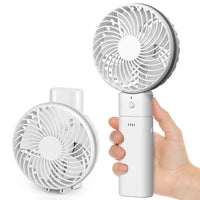 1 x RAW Customer Returns gabless USB fan, hand fan with battery 5200mah, USB table fan 20 hours working time, mini fan 5 levels strong wind, small fan quiet for office bedroom - RRP €18.85