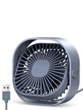 1 x RAW Customer Returns TOPK USB Fan Mini Desk Fan USB Quiet Operation and Strong Airflow, 3 Speeds and 360 Rotating Head, for Home Office, Bedroom, Table and Desktop Gray - RRP €13.91