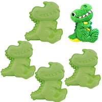 1 x Brand New KUNANG 4pcs Dinosaur Silicone Cake Molds, 3D Dinosaur Chocolate Molds, DIY Mold for Easter Day Party Supplies Cake Jelly Chocolate Candy Making Tool Green  - RRP €20.4