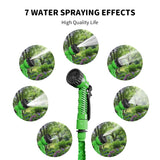 1 x RAW Customer Returns Garden hose 30m, garden hose flexible, with 7 modes water spray gun, extendable magic hose 30 m, green  - RRP €16.15