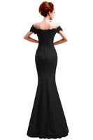 1 x RAW Customer Returns Babyonlinedress Sexy Elegant Women s Evening Dress Ball Ceremony Long Mermaid Trumpet Lace Lace Up with Appliques Black 44 - RRP €27.6