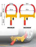 1 x RAW Customer Returns JOYTUTUS universal parking clamp, wheel clamp caravan with combination lock, parking clamp trailer, tire clamp, anti-theft device, for motorhome, car, passenger car, truck - RRP €40.33