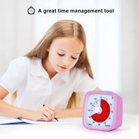 1 x RAW Customer Returns Visual Timer, Yunbaoit Improved 60 Minute Countdown Timer for Children Adults with Low Battery Alarm, Quiet Time Management Tool with Optional Alarm Pink  - RRP €24.47