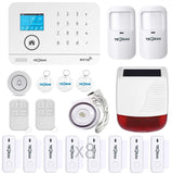 1 x RAW Customer Returns TECPEAK GSM WiFi alarm system complete system, alarm system house with alarm siren, home security set including window alarm door alarm, motion detector, remote control, day, SOS, solar outdoor siren - RRP €282.35