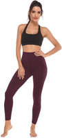 1 x RAW Customer Returns Persit Sports Leggings Women s Sports Pants Yoga Pants Sports Leggings Tights for Women Long Wine Red 44-46 Manufacturer Size XL  - RRP €26.21