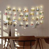 1 x RAW Customer Returns LAC FUTURE fairy lights with clips for photos 5m 50 LED 30 photo clips - teenager room decoration wall warm white  - RRP €9.84