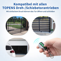 1 x RAW Customer Returns TOPENS M12 handheld remote control 4-channel transmitter for automatic gate operator, swing gate operator, sliding gate operator, electric garage operator with 433.92MHz key fob security kit 2 pieces - RRP €39.32