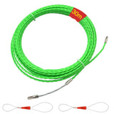 1 x RAW Customer Returns IWILCS 30M Cable Entry Probe, Electrician Probe, Cable Pull Probe with 2 Guide Spring, Stainless Steel Spiral Probe, Cable Pull Probe, 4.5 mm Green  - RRP €23.17