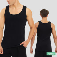 1 x RAW Customer Returns FALARY undershirt men s tank top 5-pack combed fine rib cotton, 2 black 2 navy 1 grey, L - RRP €31.46