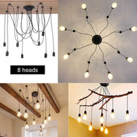 1 x RAW Customer Returns Cocoarm Spider Chandelier DIY Ceiling Retro Spider Lamp Industry Ceiling Light DYI Vintage Pendant Light Hanging Lamp Ceiling Lighting Dining Room Bedroom Hotel Decoration 8 Head  - RRP €34.59