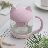 1 x RAW Customer Returns BigNoseDeer Cats Glass Tea Mug Water Bottle with Fish Tea Infuser Strainer Filter 250ML 8OZ  - RRP €15.73