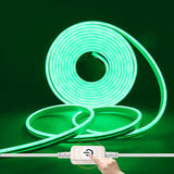 1 x RAW Customer Returns HEGEHE Dimmable Neon LED Strip, 12V 2835 LED Strip, Waterproof Diffusion Silicone Neon Flex LED Strip Light Tube for Indoor Outdoor Home Kitchen DIY Decoration Green, 5M  - RRP €31.25