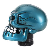 1 x RAW Customer Returns Fydun Gear Shift Knob, Skeleton Skull Head Gear Shift Knob Manual Shift Knob Cover blu  - RRP €16.81