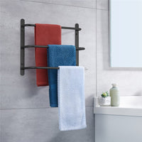 4 x Brand New Lolypot towel rail multilayer 304 stainless steel, towel holder wall shelf, towel shelf wall mounted, wall bath towel holder 3 bars, bath towel rail for bathroom and kitchen black, 40cm  - RRP €153.2