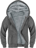 1 x Brand New SwissWell Lined Hooded Jacket Men s Hoody Hoodie Lined Sweat Jacket 022 Grey, 3XL  - RRP €47.99