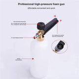 1 x RAW Customer Returns Stone Banks High Pressure Washer Foam Lance Gun with 5 Spray Nozzles, 1L Adjustable 1 4 Quick Release Snow Foam Cannon Bottle Soap Dispenser for Car Washing, Cleaning - RRP €36.02