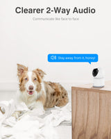 1 x RAW Customer Returns ANNKE Crater 2 WiFi Camera Indoor, 2K Pan Tilt WiFi Baby Pet Camera with 2-Way Audio, Motion Detection, Cloud SD Card Storage, Compatible with Alexa, Dog Camera with Night Vision - RRP €30.24