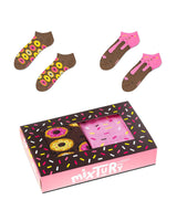 2 x Brand New ZOOKSY - Women s Men s Children s Funny MixTURY Donut Sneaker Socks Gift - 2 Pairs - Donut - Sizes 30-35 - RRP €55.2