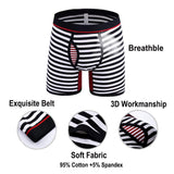 2 x Brand New Nuofengkudu Men s Boxer Shorts 4 Pack Retro Shorts Striped Pouch Sport Boxer Short Environmental Fit Athletic Hipster Boxers-2 Size S - RRP €67.98