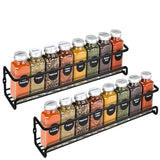 2 x RAW Customer Returns Wall spice rack, for cupboard door, hanging, no drilling, for cupboard pack of 2 , metal - RRP €32.0