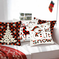 1 x Brand New BIHEE Christmas cushion cover 45 x 45 cm decorative cushion covers set of 4 Christmas decoration cushion cover for sofa bedroom garden outdoor - RRP €19.15