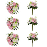 1 x Brand New Inweder Bouquet Bridal Bouquet Peony Artificial Flowers 24 Pcs Fake Flower Ball Pink White Silk Flowers for Wedding Decoration Table Home Party Wedding Flower Ball Decoration Living Room - RRP €89.96