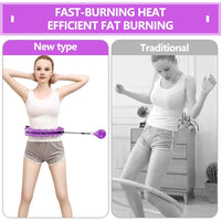 1 x Brand New Hula Hoop Adults, 24 Knots Smart Hula Hoop with Weight Ball, Quiet Fitness Hoop, Never Falls, Hulahub Hoop for Losing Weight - RRP €21.99